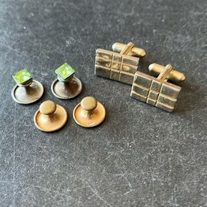 LOT men’s cuff links and buttons costume jewelry